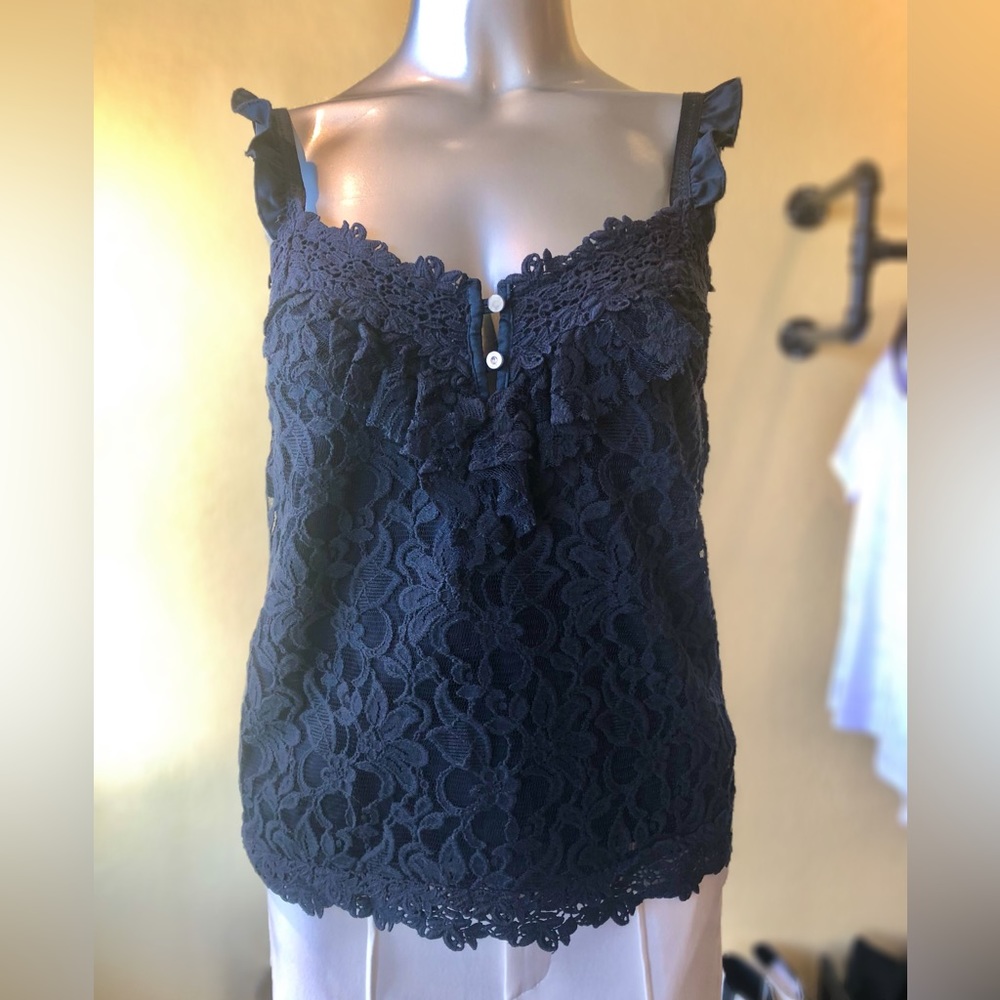 A&F Dark Blue Lace Cami S